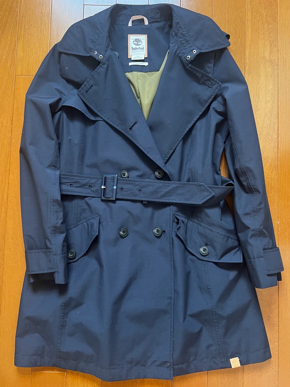 Timberland Women Dry Vent Waterproof Trench Coat, Navy Blue Size S